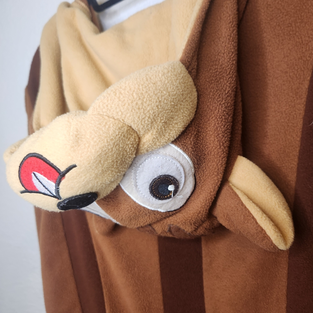 Brown squirrel Onesie Costume size S Adult Unisex Novelty Union Suit - Picture 10 of 14